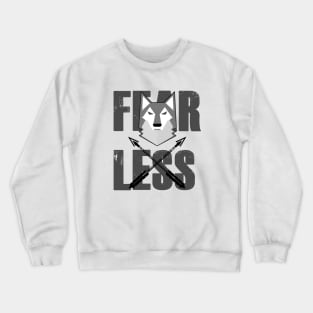 Fearless Geometric Wolf Motivational Fitness Entrepreneur Workout Inspiration Crewneck Sweatshirt